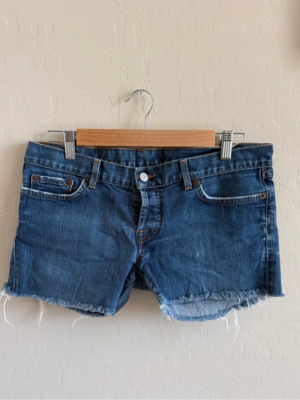 Lucky Brand Y2K dungarees Dark Blue Denim Shorts Women’s Size 10